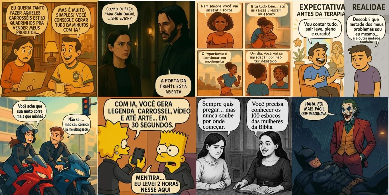 Ejemplos de carruseles virales en formato de historieta